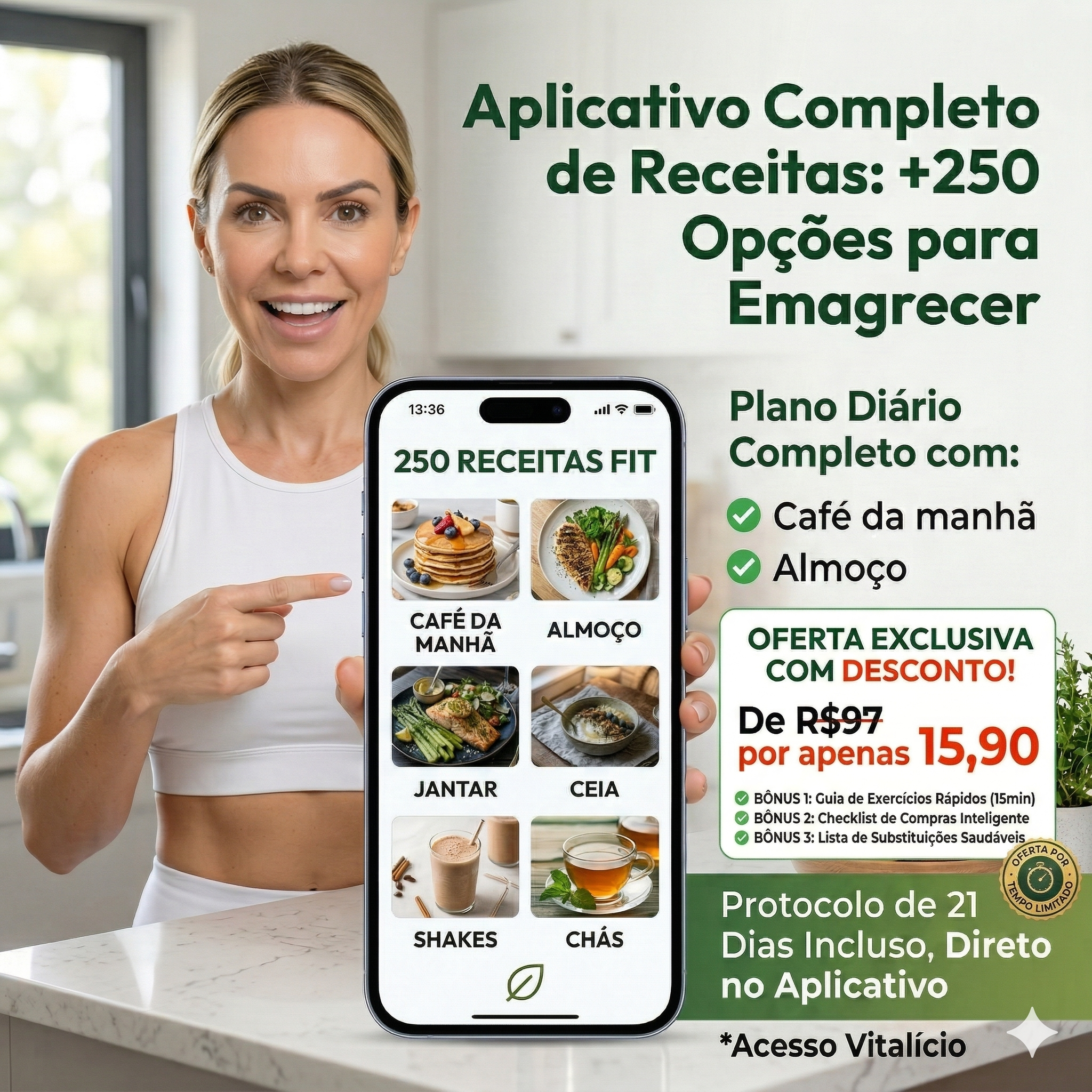 Aplicativo Completo com +250 Receitas
